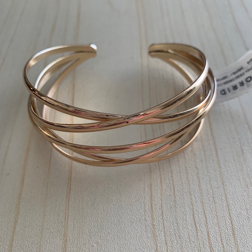 Gold cuff bracelet